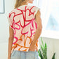 First Love Full Size Multicolor Heart Pattern Knitted Vest