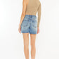 Kancan Full Size Raw Hem High Waist Denim Shorts