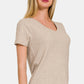 Zenana Ribbed Short Sleeve T-Shirt