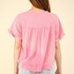 VERY J Nochted Short Sleeve Washed T-Shirt