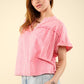 VERY J Nochted Short Sleeve Washed T-Shirt