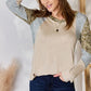 Hailey & Co Colorblock V-Neck Long Sleeve Top