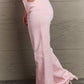 RISEN Raelene Full Size High Waist Wide Leg Jeans in Light Pink