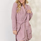 Hailey & Co Tie Front Long Sleeve Robe