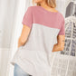 Heimish Color Block Striped Round Neck Short Sleeve T-Shirt