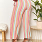 Double Take Striped Smocked Waist Pants with Pockets