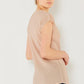 Marina West Swim Rib Pleated Cap Sleeve Top