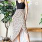 Heimish Full Size Slit Animal Print V-Neck Wide Strap Dress