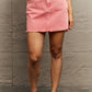 Zenana 90's Vibe Acid Wash Frayed Hem Skirt