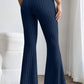 Basic Bae Full Size Ribbed High Waist Flare Pants