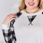 Hailey & Co Full Size Plaid Raglan Sleeve Round Neck Blouse