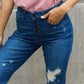 Judy Blue Melanie Full Size High Waisted Distressed Boyfriend Jeans
