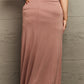 Culture Code For The Day Full Size Flare Maxi Skirt in Chocolate