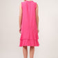 And The Why Washed Fringe Detail Tiered Dress