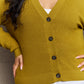 Zenana Kiss Me Tonight Full Size Button Down Cardigan in Chartreuse