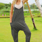 Double Take Full Size Sleeveless V-Neck Pocketed Jumpsuit