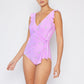 Marina West Swim Full Size Float On Ruffle Faux Wrap One-Piece in Carnation Pink