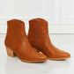 MMShoes Watertower Town Faux Leather Western Ankle Boots in Ochre