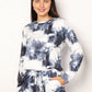 Double Take Tie-Dye Round Neck Top and Shorts Lounge Set