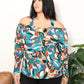 Sew In Love  Full Size High Neck Off Shoulder Criss Cross Top