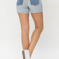 Judy Blue Full Size Color Block Denim Shorts