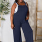 Double Take Full Size Wide Strap Overall with Pockets