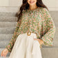 HEYSON She's Blossoming Full Size Balloon Sleeve Floral Blouse