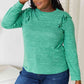 Double Take Ruffle Shoulder Long Sleeve T-Shirt