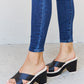 Weeboo Cherish The Moments Contrast Platform Sandals in Black