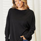 Double Take Seam Detail Round Neck Long Sleeve Top