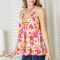 Double Take Floral Scoop Neck Ruffle Hem Cami