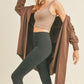 Kimberly C Open Front Longline Hooded Cardigan