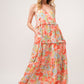And The Why Floral Ruffled Tiered Maxi Cami Dress