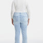BAYEAS Full Size High Waist Raw Hem Washed Straight Jeans