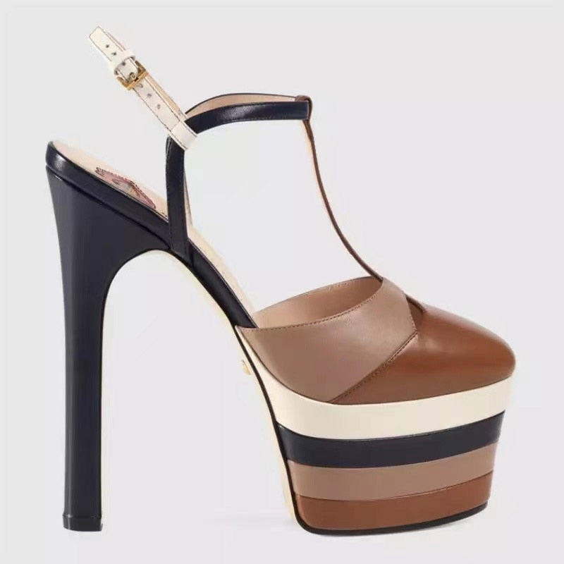 Platform T Strap Pump Heels