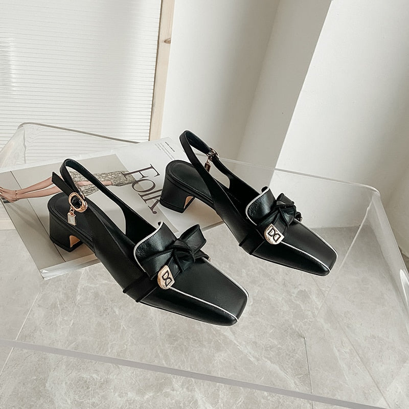 French Retro Slingback Heels