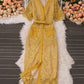 Lace Bodycon V-Neck Short Sleeve Single Breasted Dress