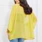 Melody Just Breathe Full Size Chiffon Kimono in Yellow