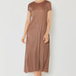 Marina West Swim Pleated Cap Sleeve A-Line Dress
