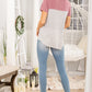 Heimish Color Block Striped Round Neck Short Sleeve T-Shirt