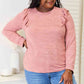 Double Take Ruffle Shoulder Long Sleeve T-Shirt