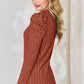 Basic Bae Full Size Ribbed Mock Neck Puff Sleeve T-Shirt