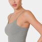 Zenana Ribbed Seamless Cropped Cami with Bra Pads