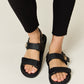 WILD DIVA Velcro Double Strap Slingback Sandals