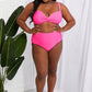 Marina West Swim Take A Dip Twist High-Rise Bikini in Pink