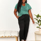 Double Take Ruched V-Neck Short Sleeve T-Shirt