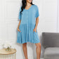 Yelete Full Size Oh Sweet Spring Button Up Flare Dress