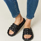 WILD DIVA Pyramid Stud Toe Band Footbed Sandals