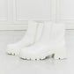 MMShoes What It Takes Lug Sole Chelsea Boots in White
