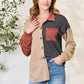 Heimish Full Size Color Block Button Down Shacket